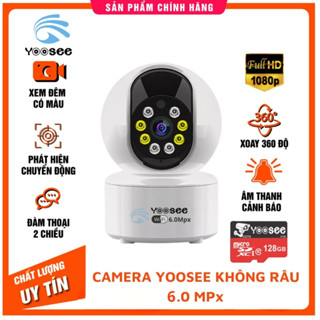 Camera Yoosee Wifi trong nhà 8 Led 6.0mpx Full HD 1080, Xoay 360 Độ, Xem Đêm Có Màu, Hỗ Trợ Đàm Thoại 2 Chiều
