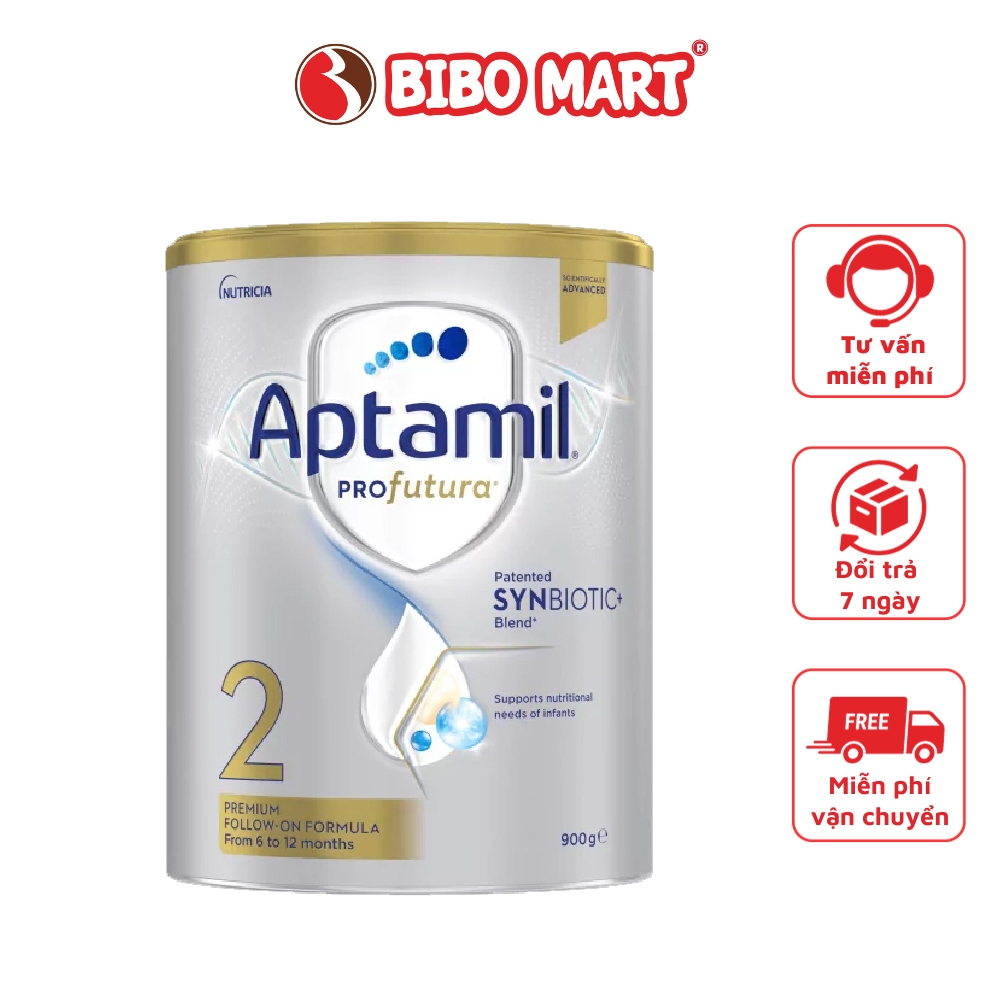 Sữa Aptamil Bạc Profutura Úc Bổ Sung Men Vi Sinh Hỗ Trợ Tiêu Hóa Khỏe Mạnh Số 2 Từ 6 12 Tháng 900g - Bibo Mart