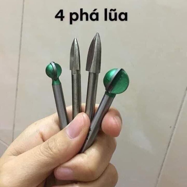 combo mũi  phá lũa  tạo  hình  sản  phẩm  gỗ  cốt  6 ly