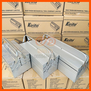 Thùng đồ nghề inox kirito - thùng đựng dụng cụ sửa chữa inox304 3 tầng 5 ngăn