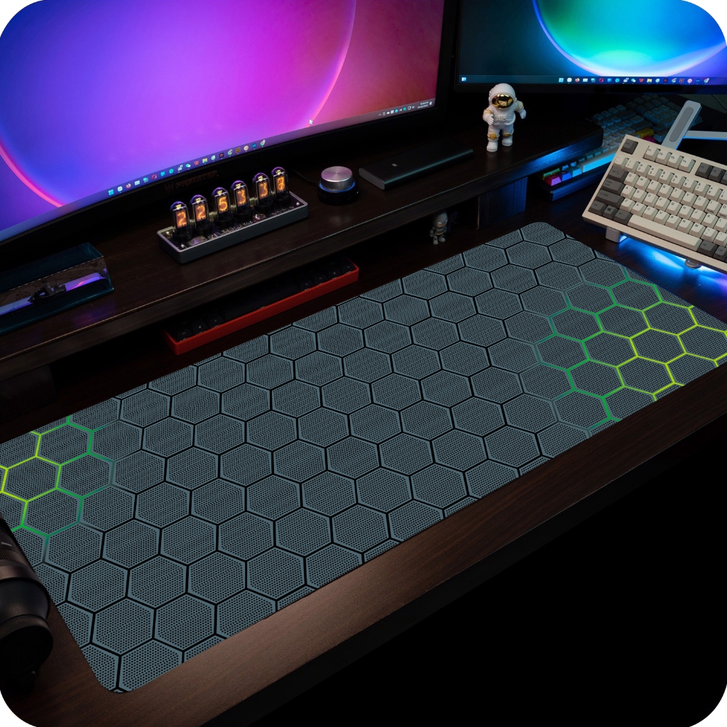 Pad chuột, tấm lót chuột khổ lớn cấu trúc tổ ong KT 80x30 và 90x40 cm