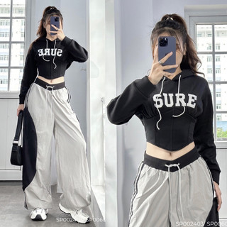 ✅Set hoodie đen chữ trắng và quần jogger đen phối xám