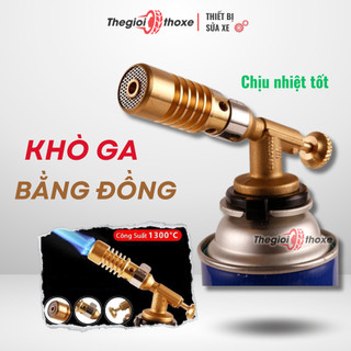 Đầu khò ga mini bằng đồng nguyên khối, đèn khò gắn bình ga hàn ống đồng cao cấp - Thế Giới Thợ Xe