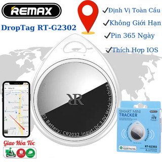 Thiết bị định vị GPS Droptag Remax RT G2302, Theo dõi thú cưng, Ô tô, Xe Máy, Người già, Trẻ con, Kết nối qua App
