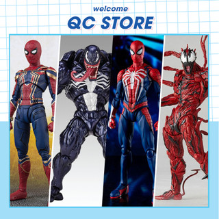 Đồ chơi mô hình venom canage marvel spiderman người nhện revotech có khớp cử động decor to cao 20cm QC Store