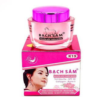 Kem dưỡng trắng da ngừa mụn chống nắng se khít lỗ chân lông Bạch Sâm K19 15g