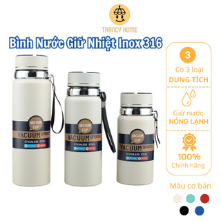  Bình Giữ Nhiệt Cốc giữ nhiệt 1000ml Cao Cấp Phong Cách Hiện Đại Không Rò Rỉ Inox 316 