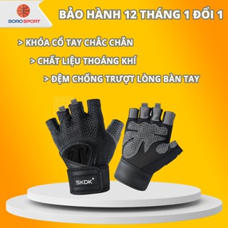 Găng Tay Tập Gym Chính Hãng Bao Tay Tập Gym Quấn Cổ Tay Đệm Silicone Chống Trượt Thoáng Khí Cleacco J55 Boro Sport