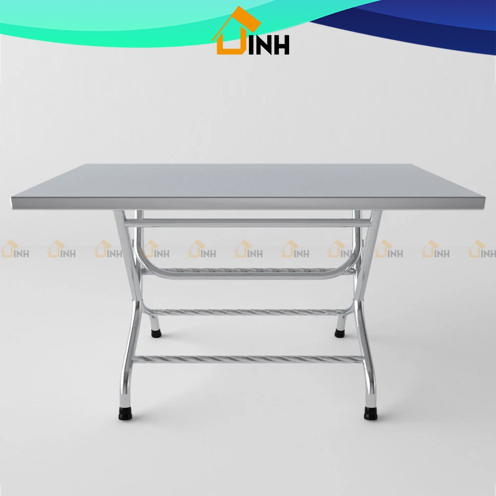 Bàn inox chữ nhật lùn 60x100cm WIN Qui Phúc, Bàn inox vuông cao 58cm
