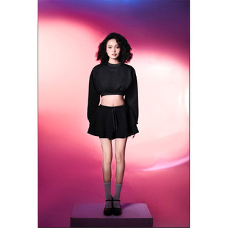 Cazi - Áo croptop bo gấu tay dài - Hilary Top Cazi