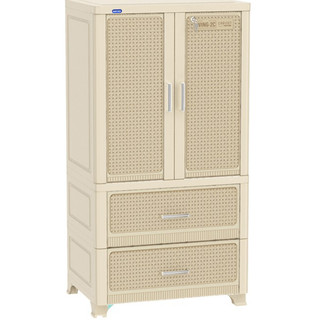 Tủ Nhựa Treo Quần Áo Duy Tân WING-2C-2N 70 X 50 X 135 Cm (Nâu)- GIAO NHANH 2H LIÊN HỆ SHOP