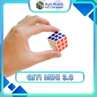 Rubik 3x3 qiyi mini 3cm stickerless không viền - zyo rubik hồ chí minh