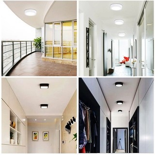 Đèn led Nanoco tròn ốp trần NPL màu trắng/đen