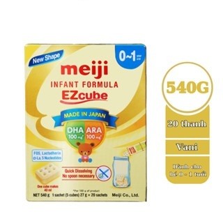 Sữa bột Meiji Thanh 0-1 540g (Hàng Cty) 20 thanh