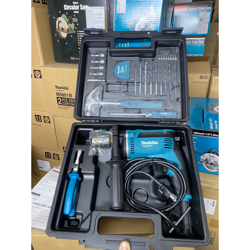 Máy khoan búa 26 phụ kiện Makita M8103KX2B (220V)