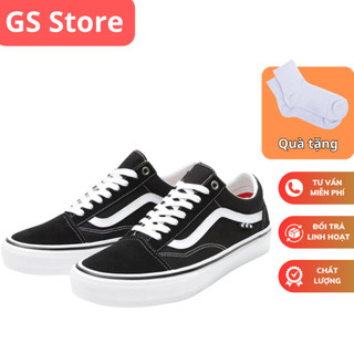Giày thể thao bata 𝐕𝐚𝐧𝐬 𝐎𝐥𝐝 𝐒𝐤𝐨𝐨𝐥 cổ ngắn nhung nỉ, \vans old skool sneaker nam nữ, + tặng tất