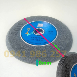 Đá mài lưỡi cưa kích thước 125x8x16mm