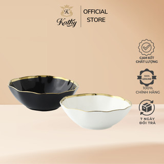 [SIÊU SALE] CINDY Bát tô viền vàng 22cm sang trọng bát tô sử dụng hằng ngày