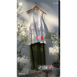 DOB - Set yếm linen Hoàng Cát