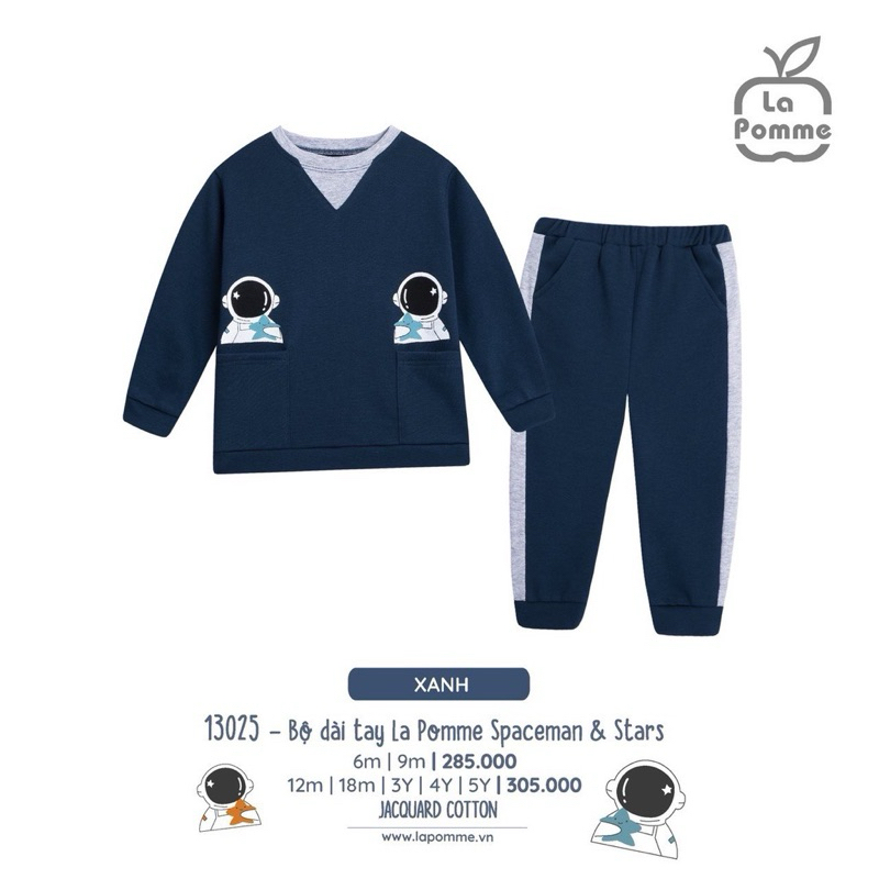 - Bộ nỉ LA POMME cho bé