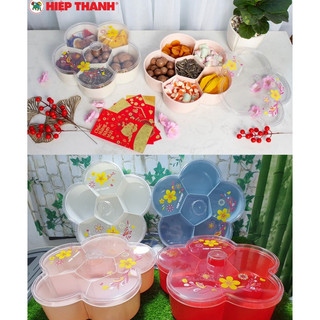 🌱khay đựng mứt tết hình hoa mai - hộp đựng mứt nhựa hiệp thành 🌱