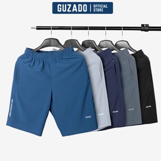 Quần đùi thể thao nam GUZADO Cạp Chun Vận Động Thoải Mái Mẫu Sporty Năng Động Regular Fit GSR2301