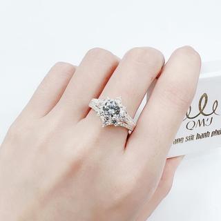 Nhẫn bạc nữ Mermaid ổ cao đính đá cao cấp, sang trọng bạc 925 QMJ