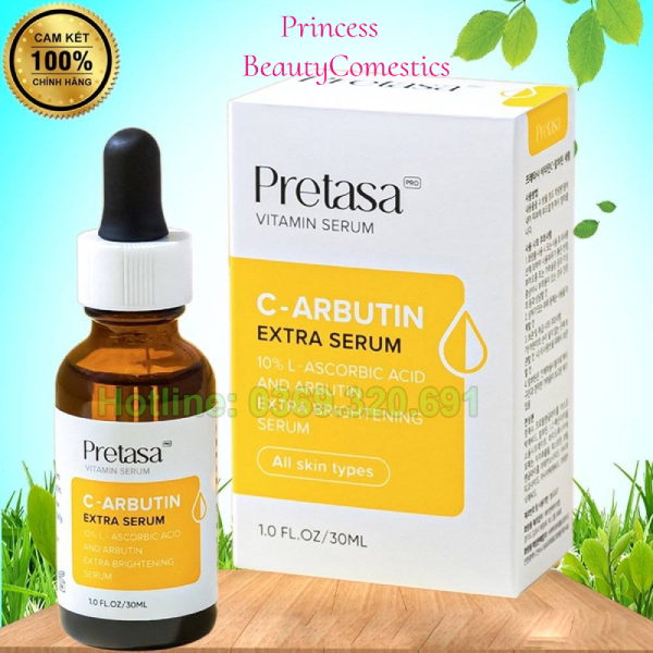 Serum Tinh Chất Pretasa C Arbutin Extra KarmelLàm Sáng Da, Căng Mịn, Tươi Sáng - 30ml