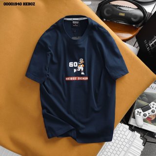 [HẾN STORE MENSWEAR] Áo thun print Cubes Heboz, áo thun nam cổ tròn chất vải cotton - 00001940