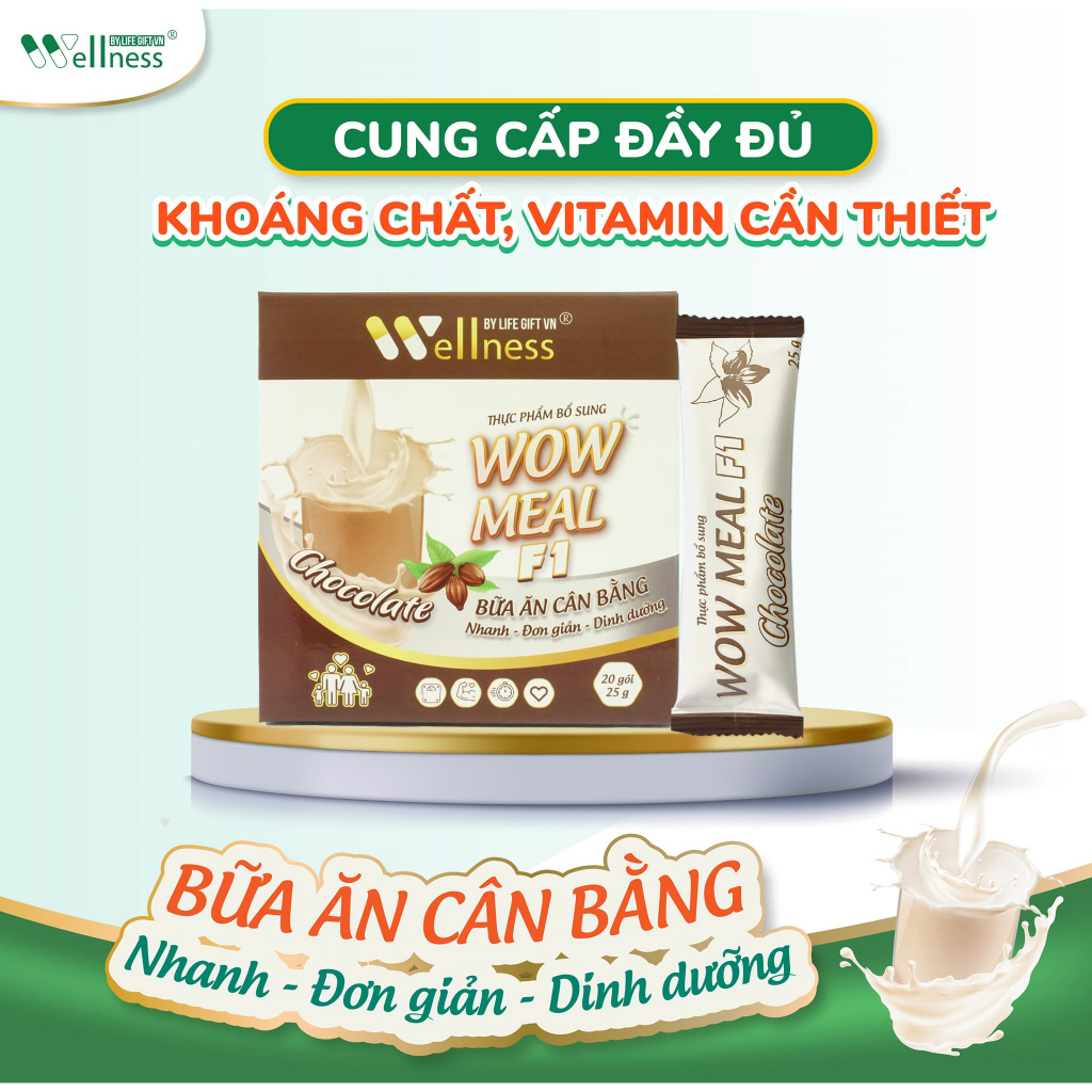 Bữa ăn lành mạnh Wow Meal F1 Chocolate