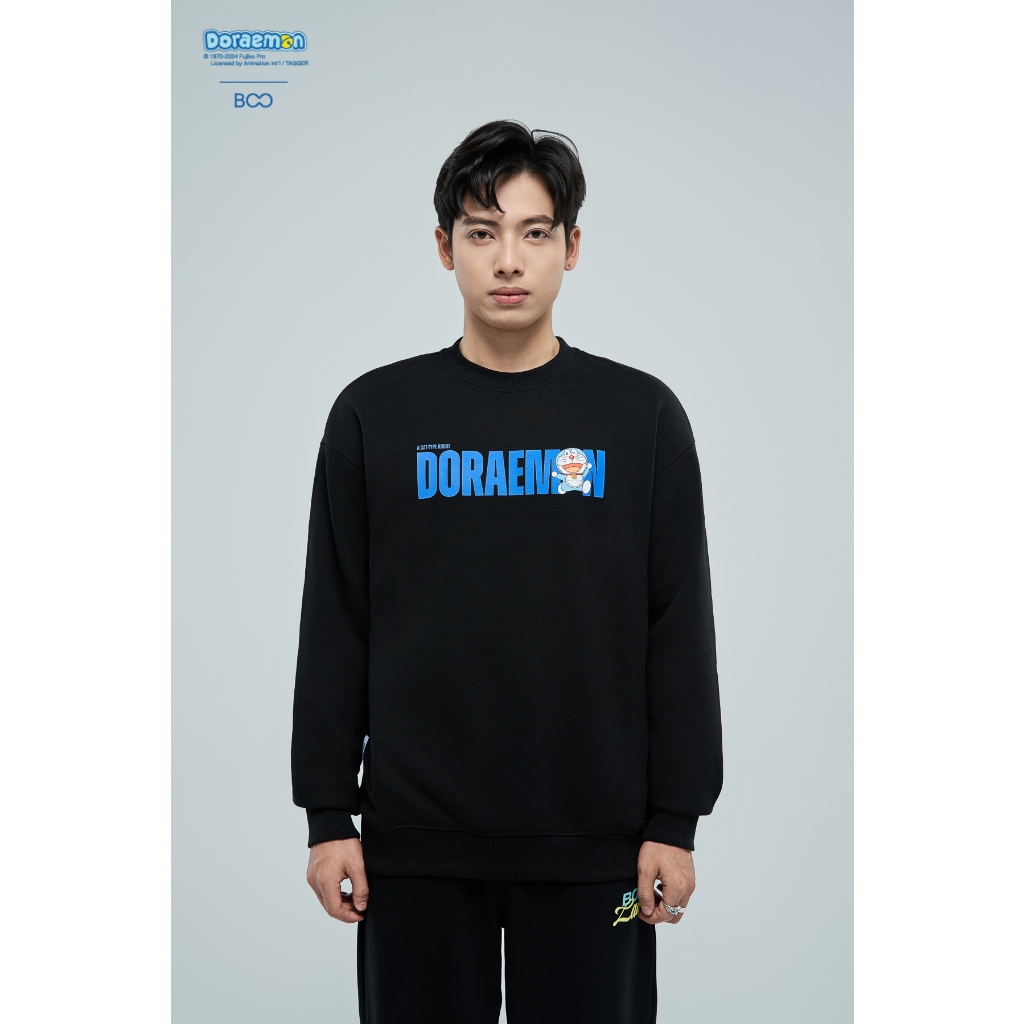 Áo Nỉ Không Mũ BOO Unisex In Graphic Doraemon
