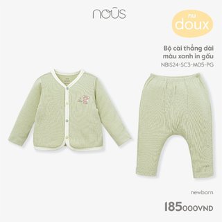 Quần áo sơ sinh cài lệch cho bé Nous newborn chất liệu thoáng mát, kháng khuẩn (Cho bé dưới 5 kg)