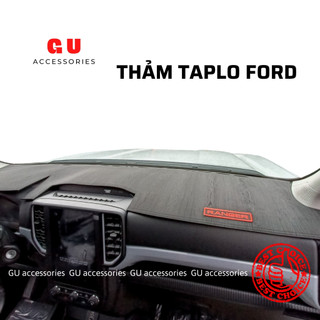 Thảm taplo ô tô FORD Ranger XL XLS XLT Raptor Stormtrak Mới da cacbon vân gỗ siêu sợi lông cừu cao cấp chống nóng GU