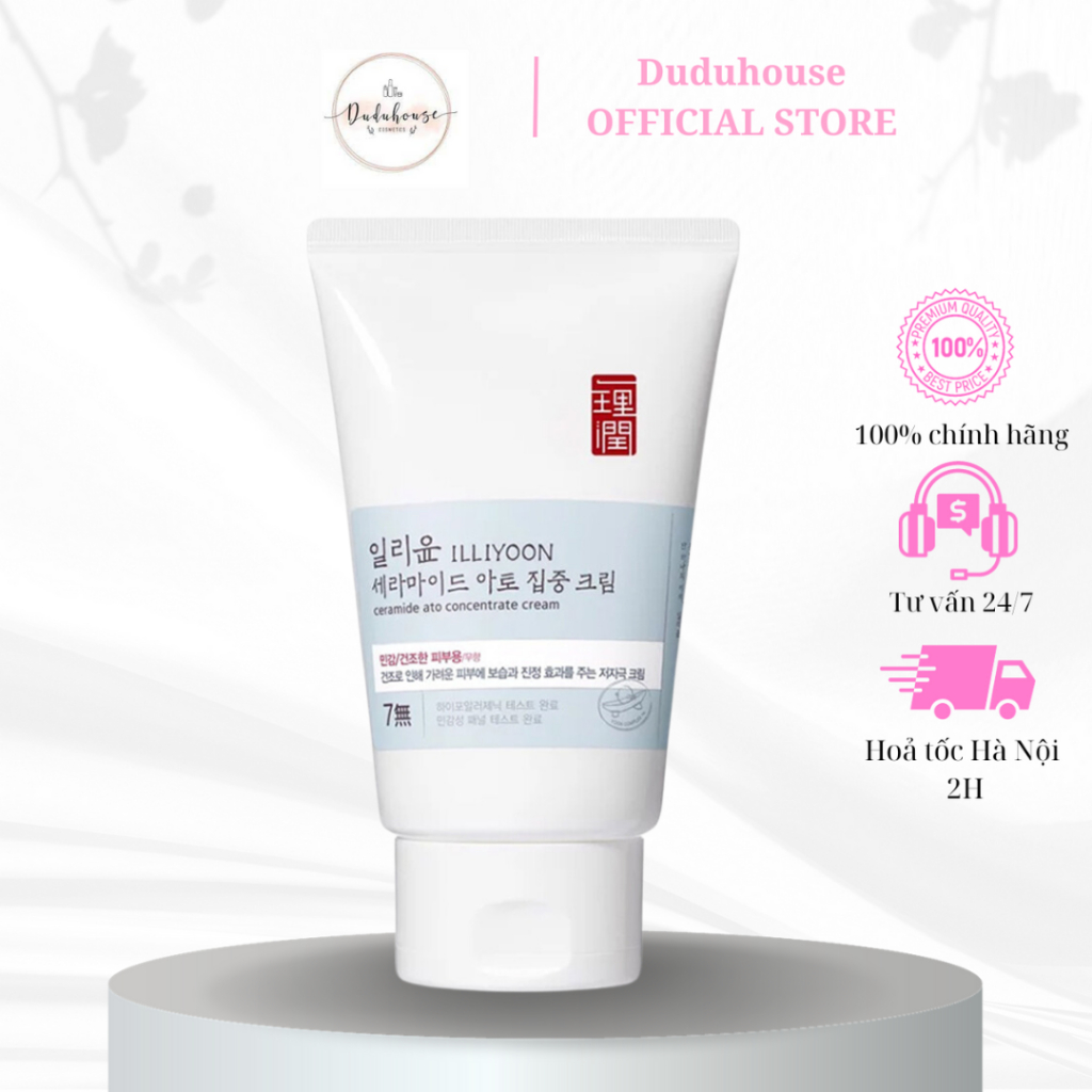 Kem dưỡng ẩm Illiyoon Ceramide Ato Concentrate cream kem dưỡng đa năng 200ml Duduhouse