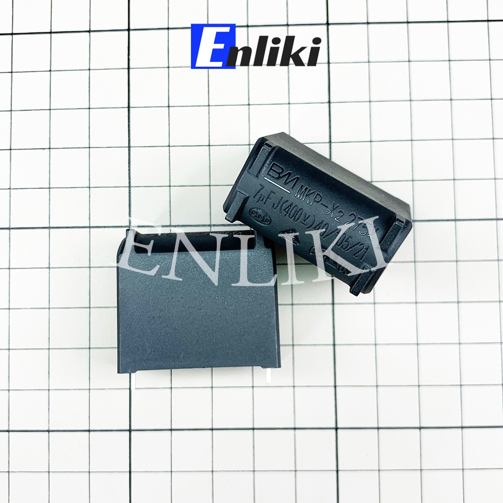 Tụ Bếp Từ BM 7uF 275VAC 400VDC Đứng Màu Đen (Dày)