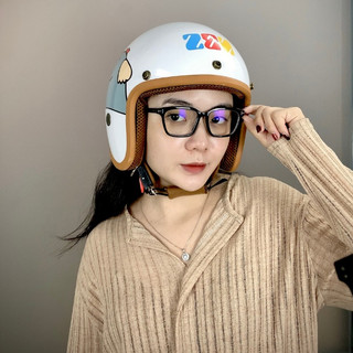Mũ bảo hiểm 3/4 Nam/Nữ Tem Hươu cao cổ VARO - Cao Cấp kèm lưỡi trai