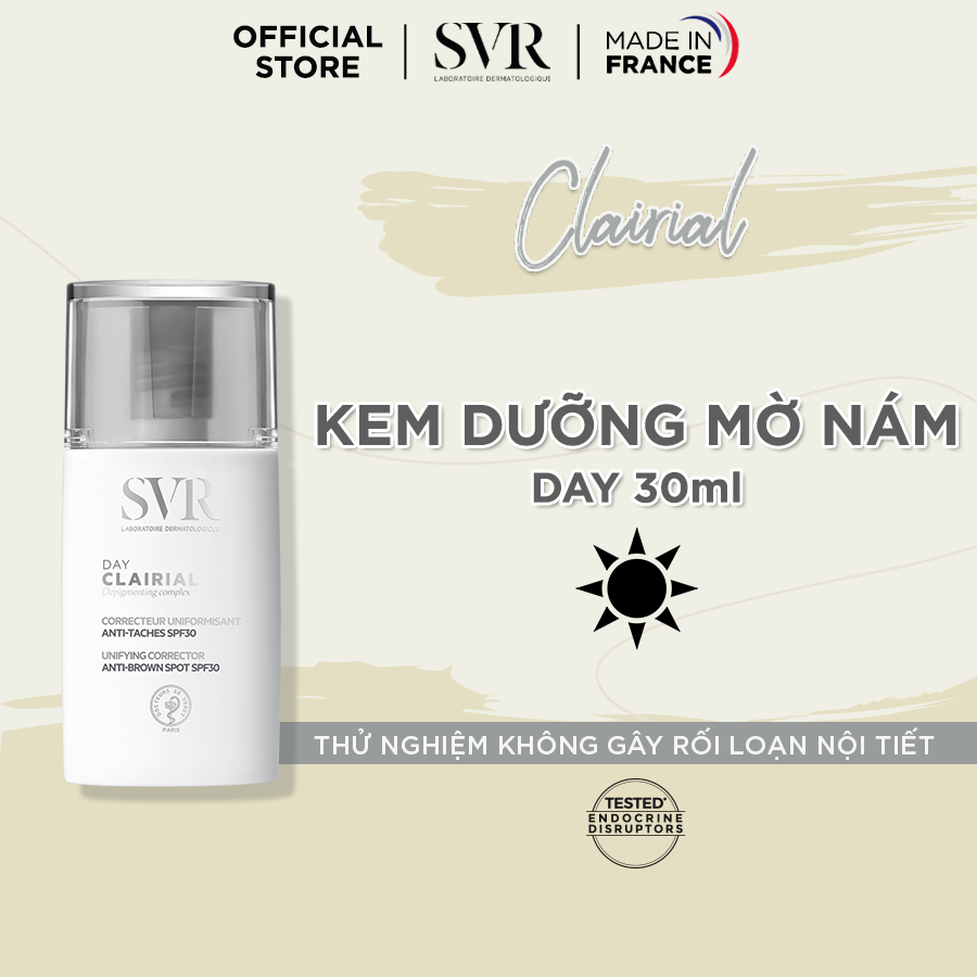 Kem làm mờ nám da và làm đồng nhất nước da với SVR CLAIRIAL DAY 30ml