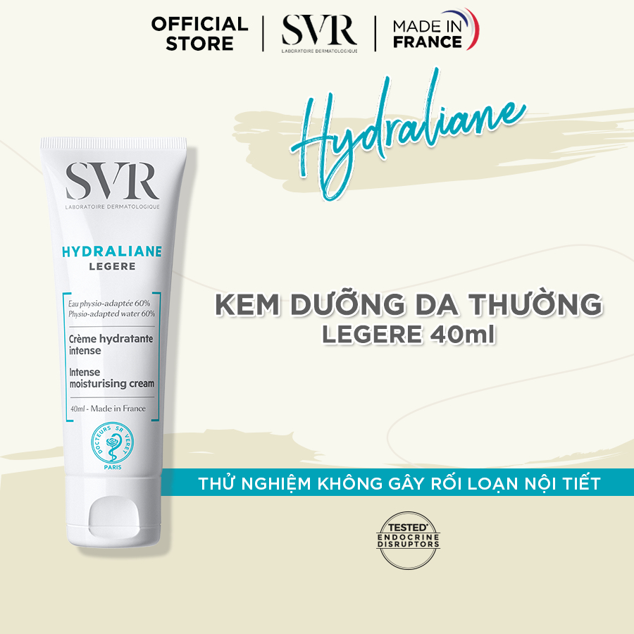 Kem dưỡng ẩm cho da và giúp da mềm mịn dùng cho da mặt và da cổ SVR HYDRALIANE Legere 40ml