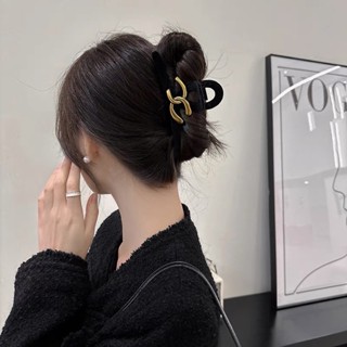 Cặp chéo nhung, kẹp tóc nhung đen - đỏ  đính charm sang chảnh Chồi accessories cho bạn gái K190