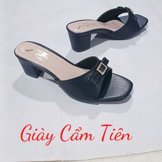 Giày sandal cao gót nữ size 33 đến 44 cẩm tiên gót 3cm,5cm, 7cm quai ngang