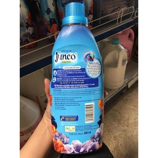 Nước xả vải Junco đậm đặc Flexible chai 800ml ( màu xanh dương)