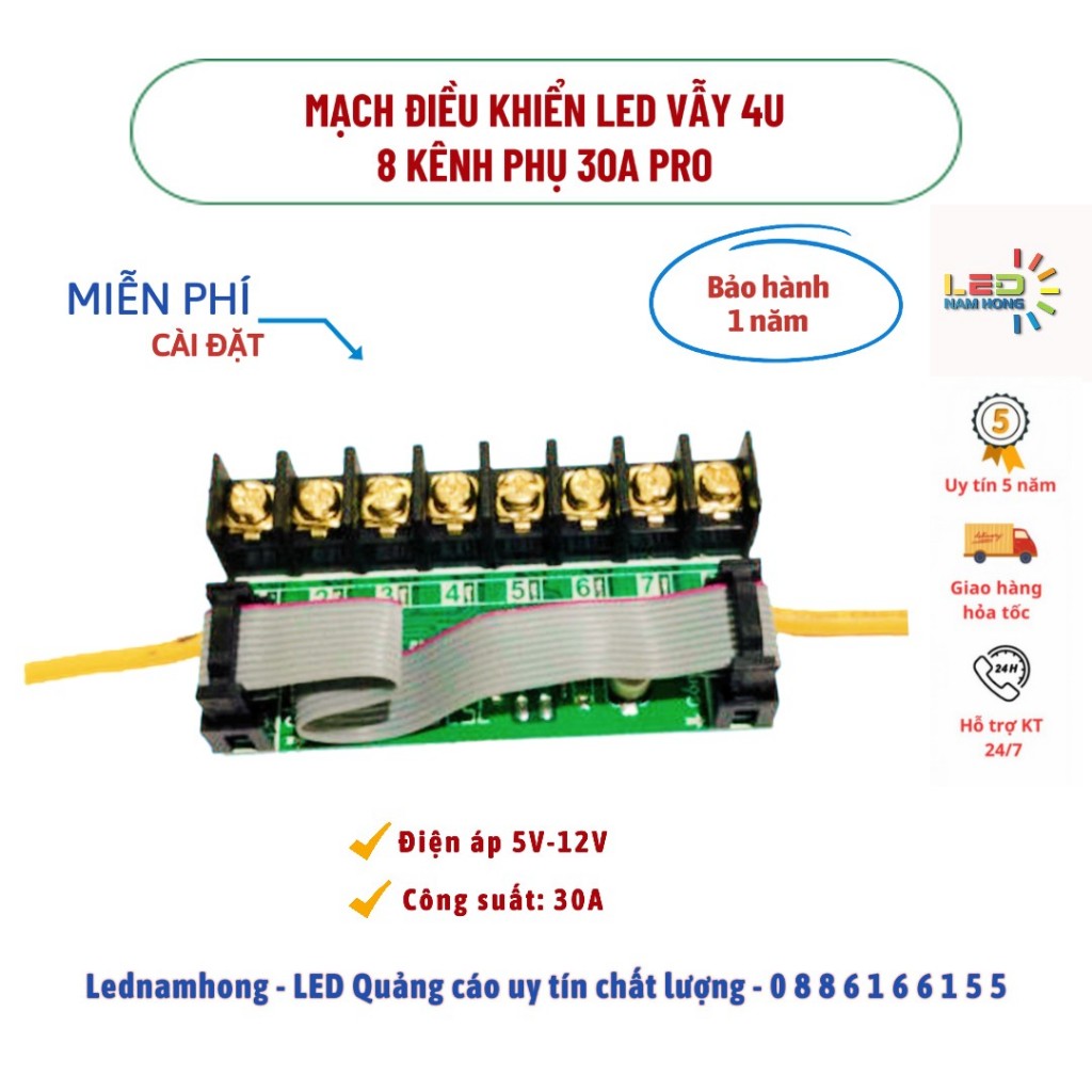 Mạch Led 8 cổng công suất phụ (Led4u)