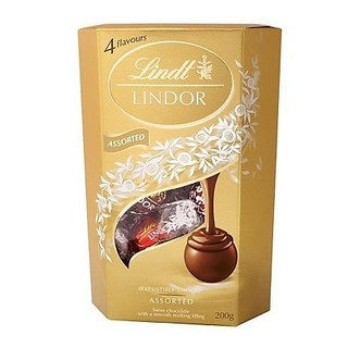 Socola viên thụy sỹ lindor lindt 200gr- milk chocolate with choco filling
