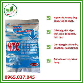 Combo 6 gói. Bột thông cống MTC. Gói 100g