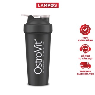{quà tặng] bình nước shaker lampos, bình nước thể thao ostrovit , tập gym, lắc sữa whey, không chứa bpa