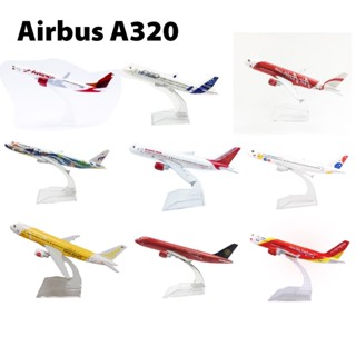 Mô hình máy bay kim loại Airbus A320 có kèm đế tháo rời được 16cm