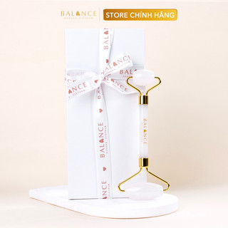   TẶNG OIL  - Thanh Lăn Thạch Anh Trắng Massage Mặt Cao Cấp đạt Kiểm Định PNJ - Nâng Cơ - Trẻ Hoá - Thon Gọn 