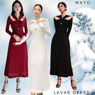 [Lavar Dress] Đầm WAYO thiết kế body xoắn dài tay phối kim loại cao cấp dự tiệc siêu sang trọng