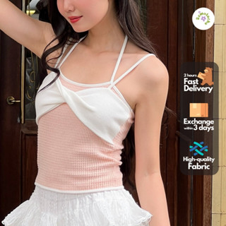 REMOLACHA | Clara Top - Áo dây phối bản nơ xinh xỉu