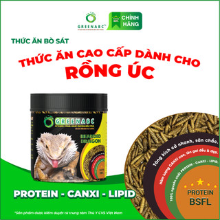 Thức ăn bò sát Rồng Úc GREENABC - Bearded Dragon – Hộp 68g – Tăng trưởng nhanh, lên màu đẹp